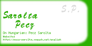 sarolta pecz business card